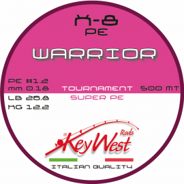 Key West Warrior Tournament Super PE #1.2 0.18mm 500mt X-8 Multicolor